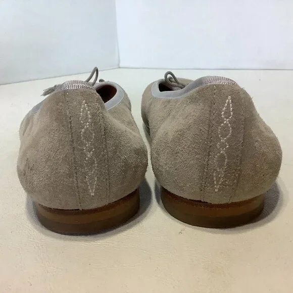 Katharine Page Suede Ballet Flats Shoes Tan Sz 38.5 Made Portugal - Picture 10 of 15